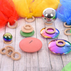 Sensorische reflecterende zilveren ballen – 4 delige set