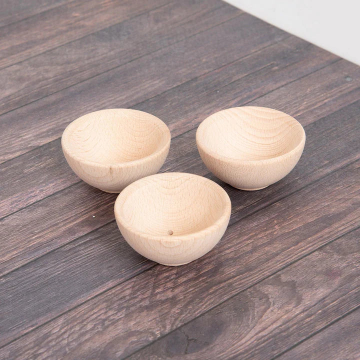 Natuurlijke houten kommen groot