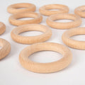 Natuurlijke houten ringen groot