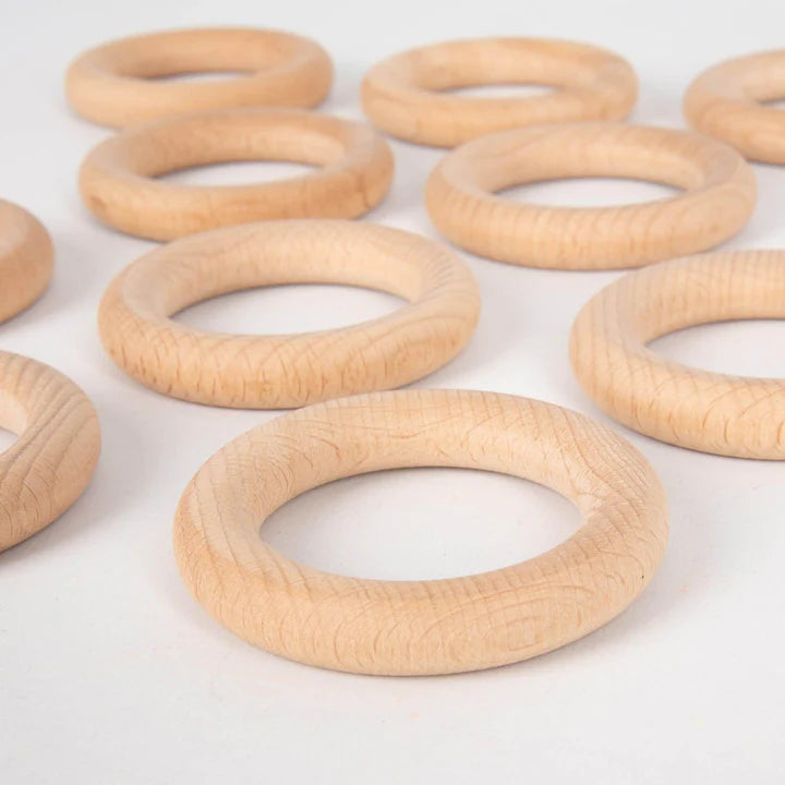Natuurlijke houten ringen groot