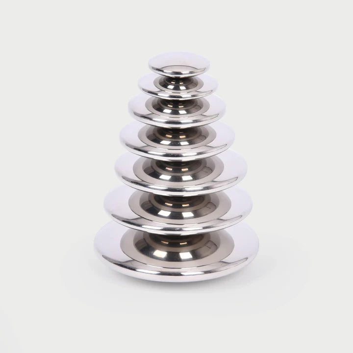 Reflecterende zilveren knoppen – sensorische set (7 stuks)