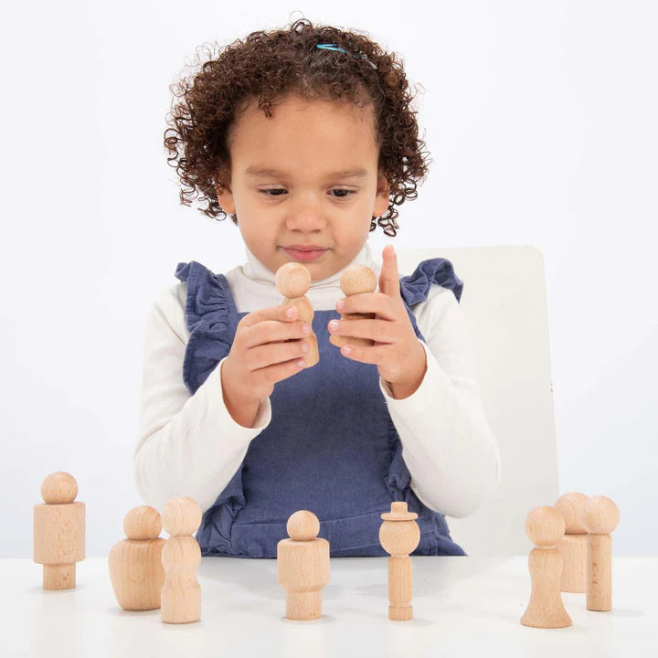 Houten gemeenschapsfiguren – 10 delige set